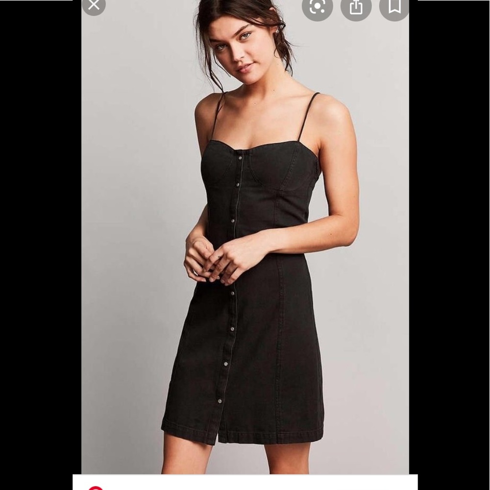 Black jean fitted dress